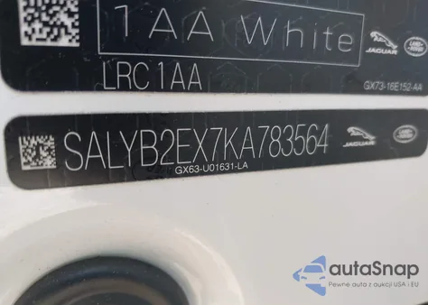 2019 Land Rover Range Rover Velar P250 S from USA, damaged, VIN SALYB2EX7KA783564